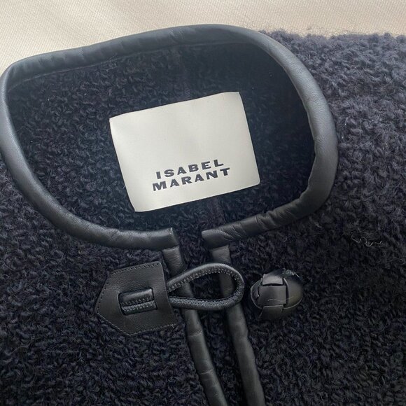 Isabel Marant "Gradilia" Cropped Bouclé Jacket in Black, size 36 - Picture 7 of 11